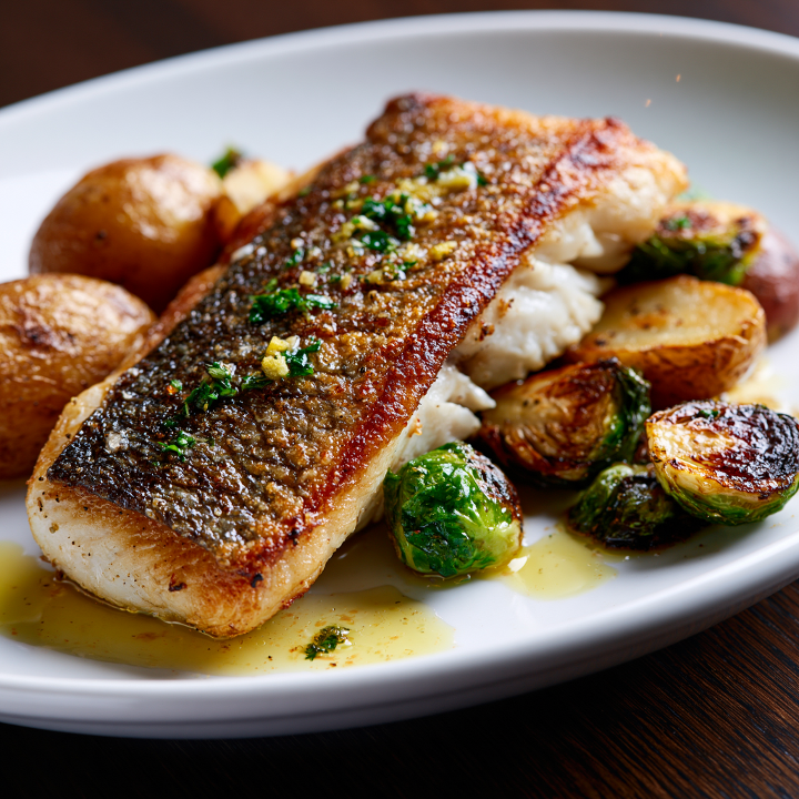 Pan-Seared Branzino.