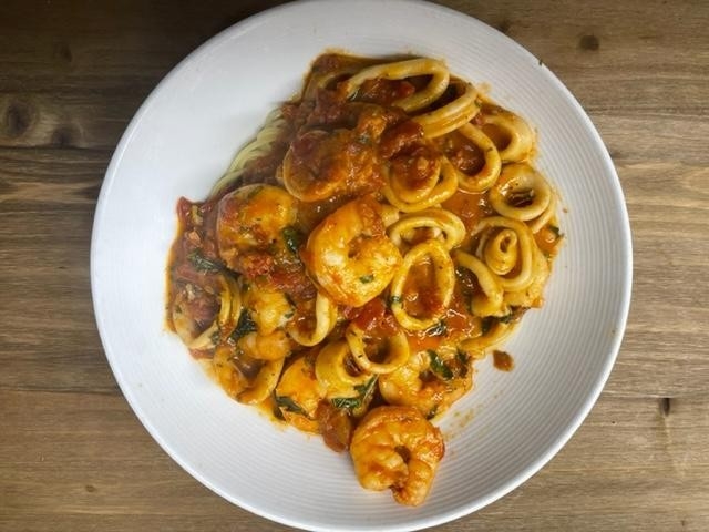 Shrimp & Calamari Marinara.
