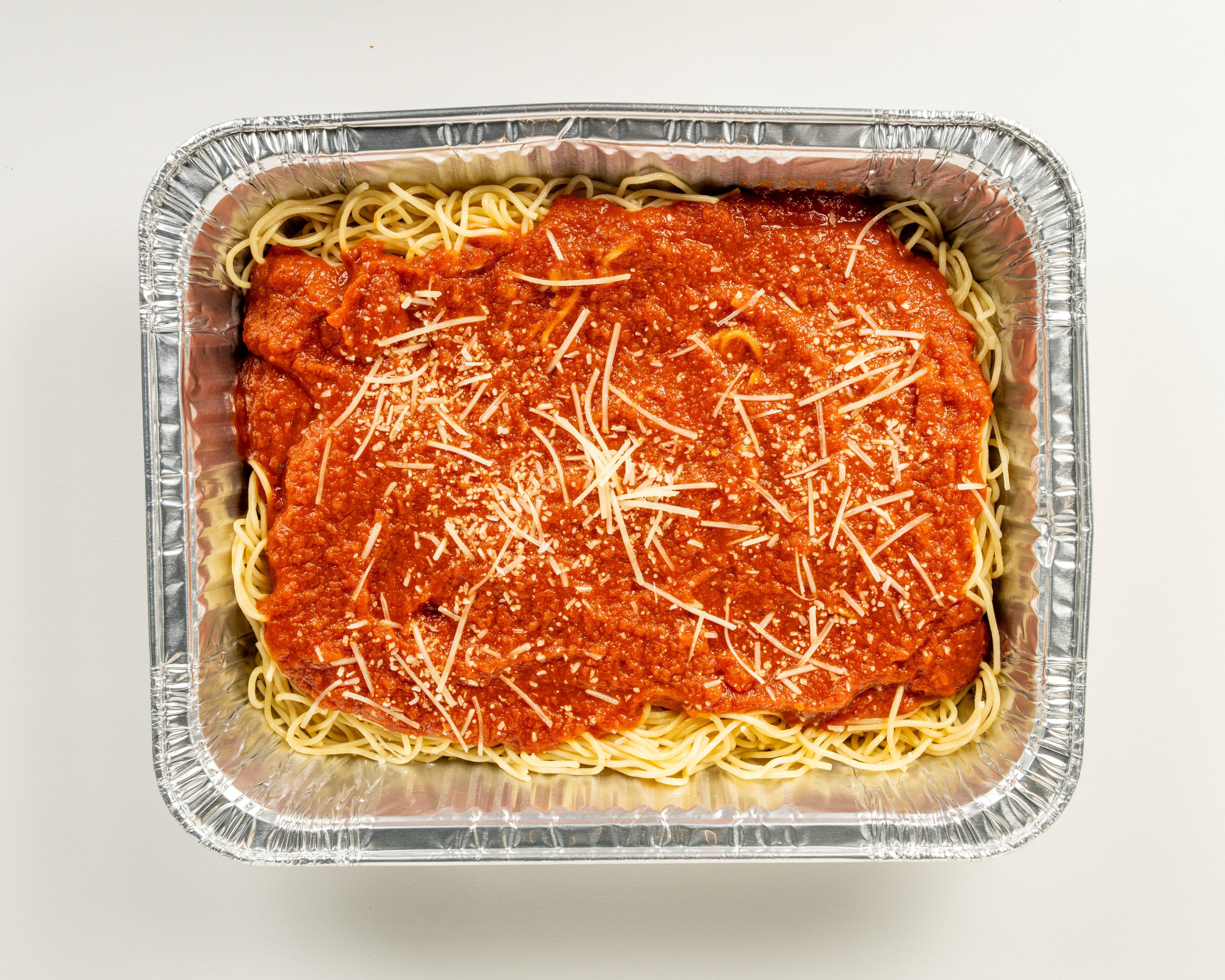 Spaghetti with Greeko's Tomato Sauce Tray (Catering).