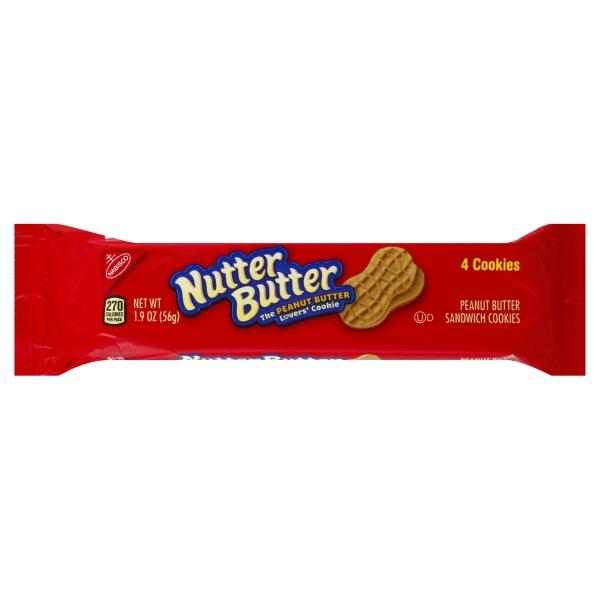 Nutter Butter Peanut Butter Sandwich Cookies  1 Pack (4 Cookies per Pack).