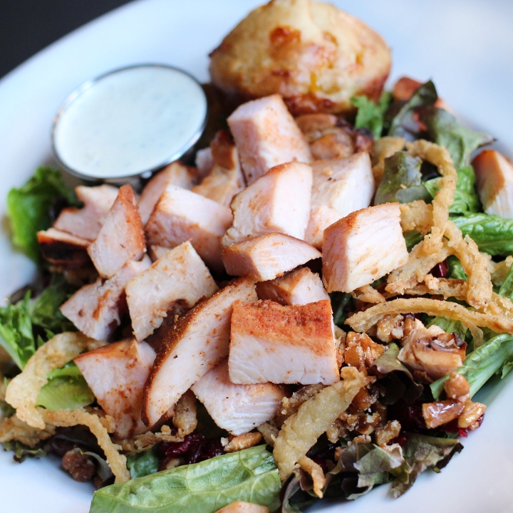 Turkey Salad with muffin.