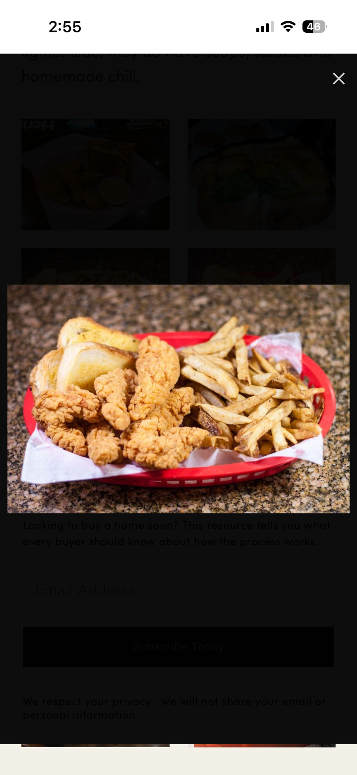 CHICKEN TENDERS DINNER.