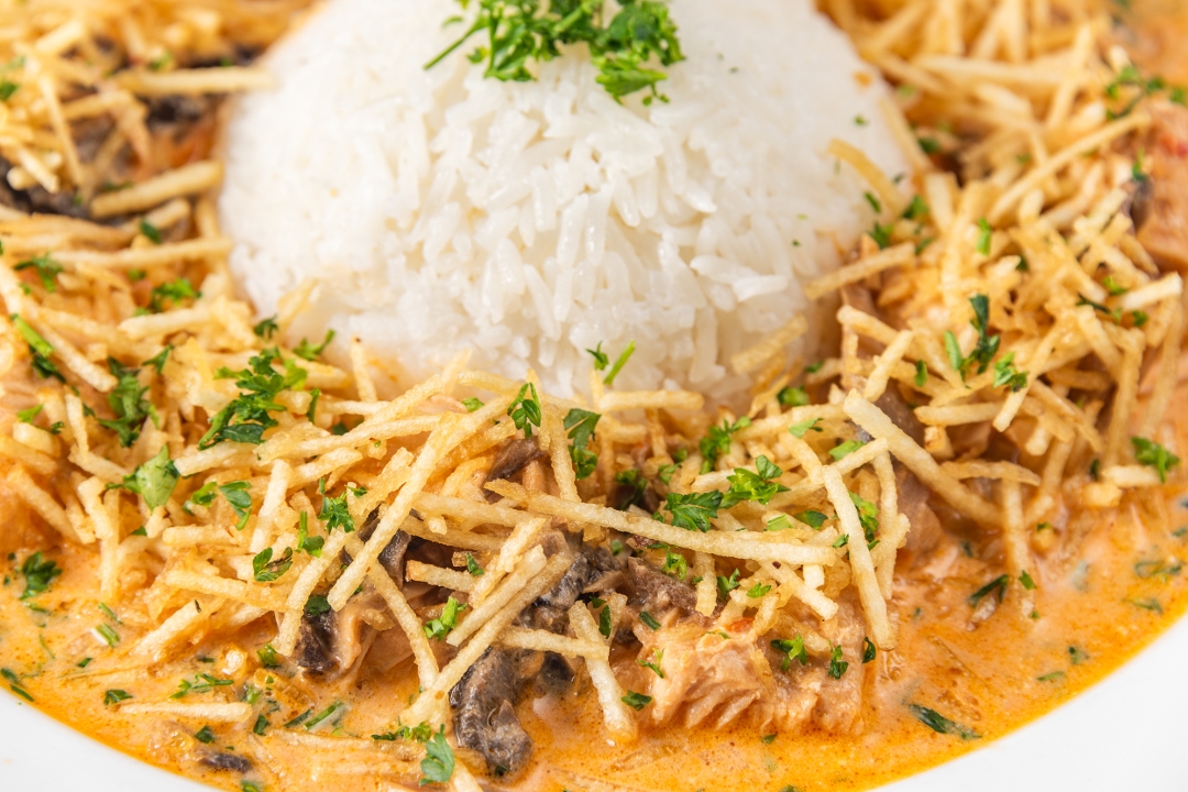 Chicken Stroganoff.