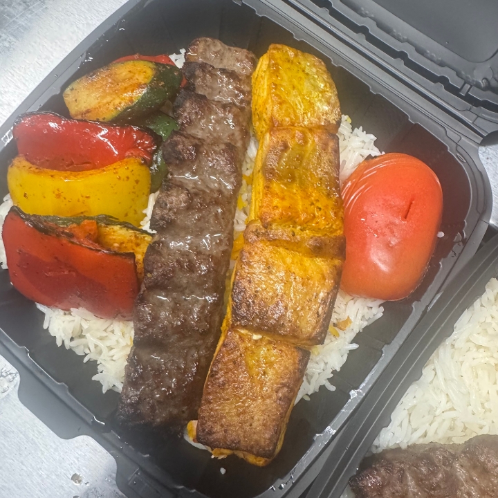 Salmon & Koobideh.