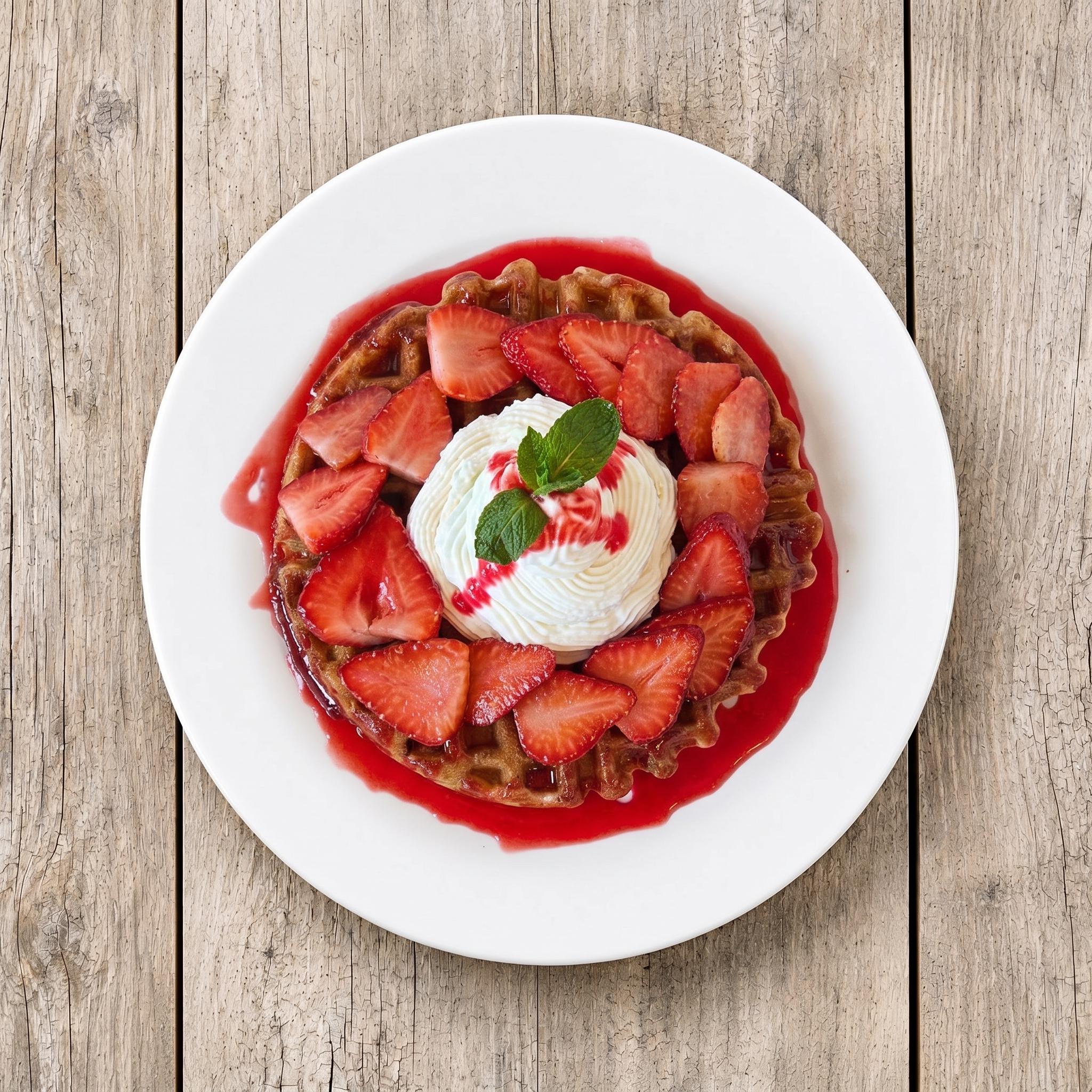 Strawberry Cream Waffle.