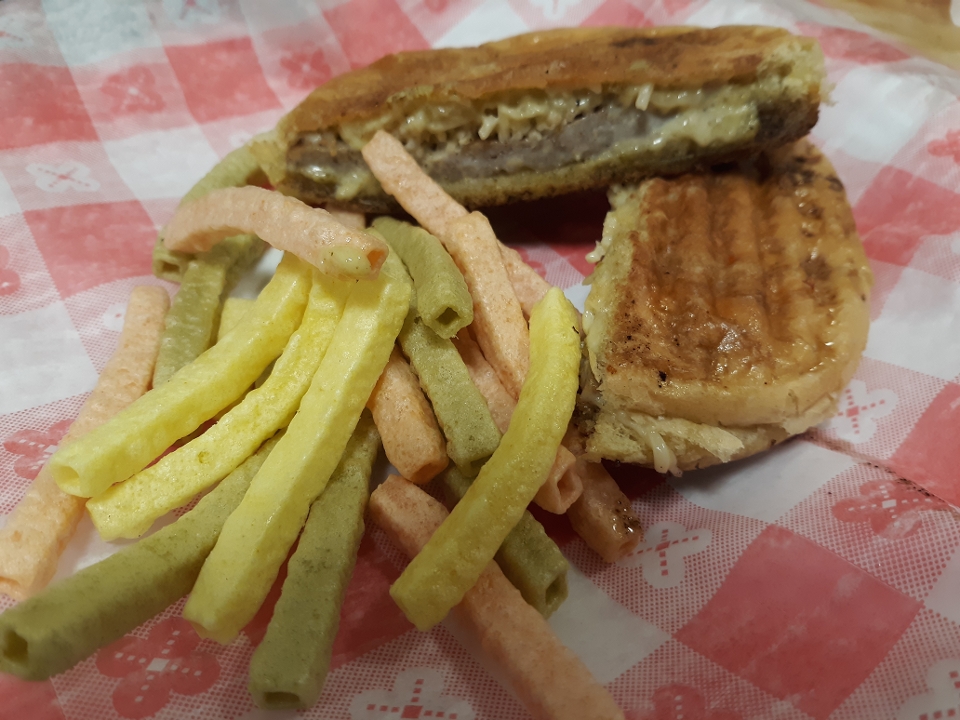 Sausage Parmesan Pesto Panini.