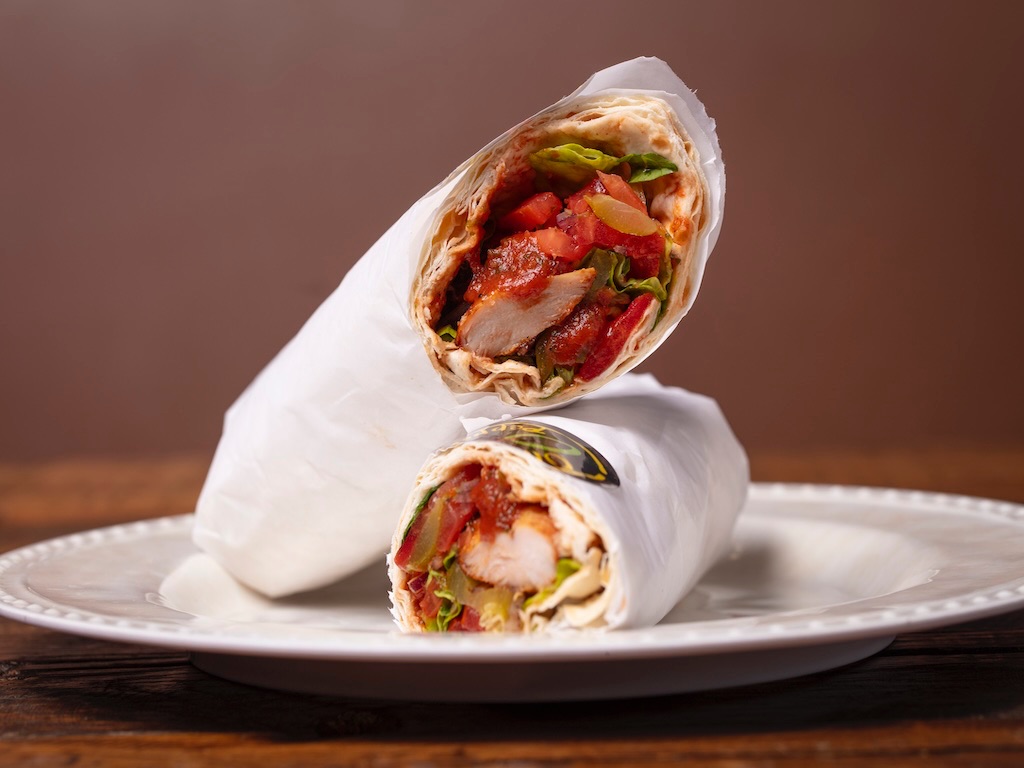 #3) Chicken Kebab Wrap.