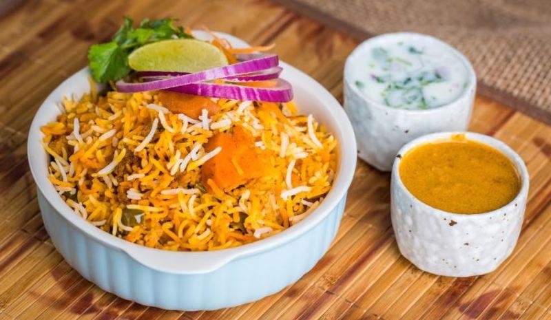 Veg Dum Biryani.