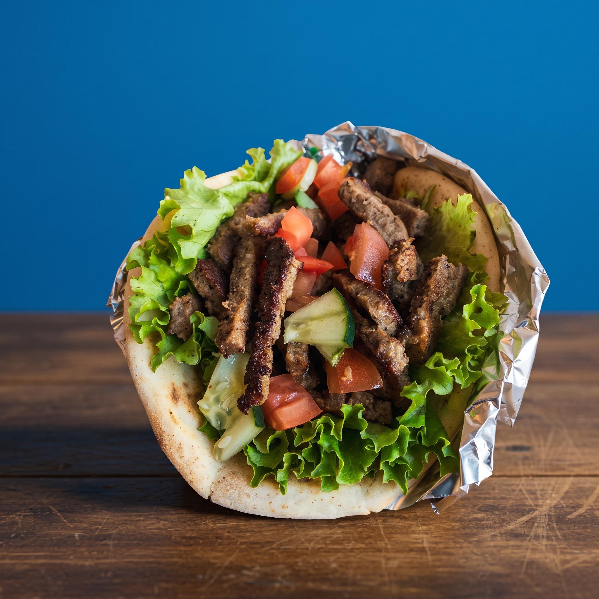 Beef Pita Wrap.