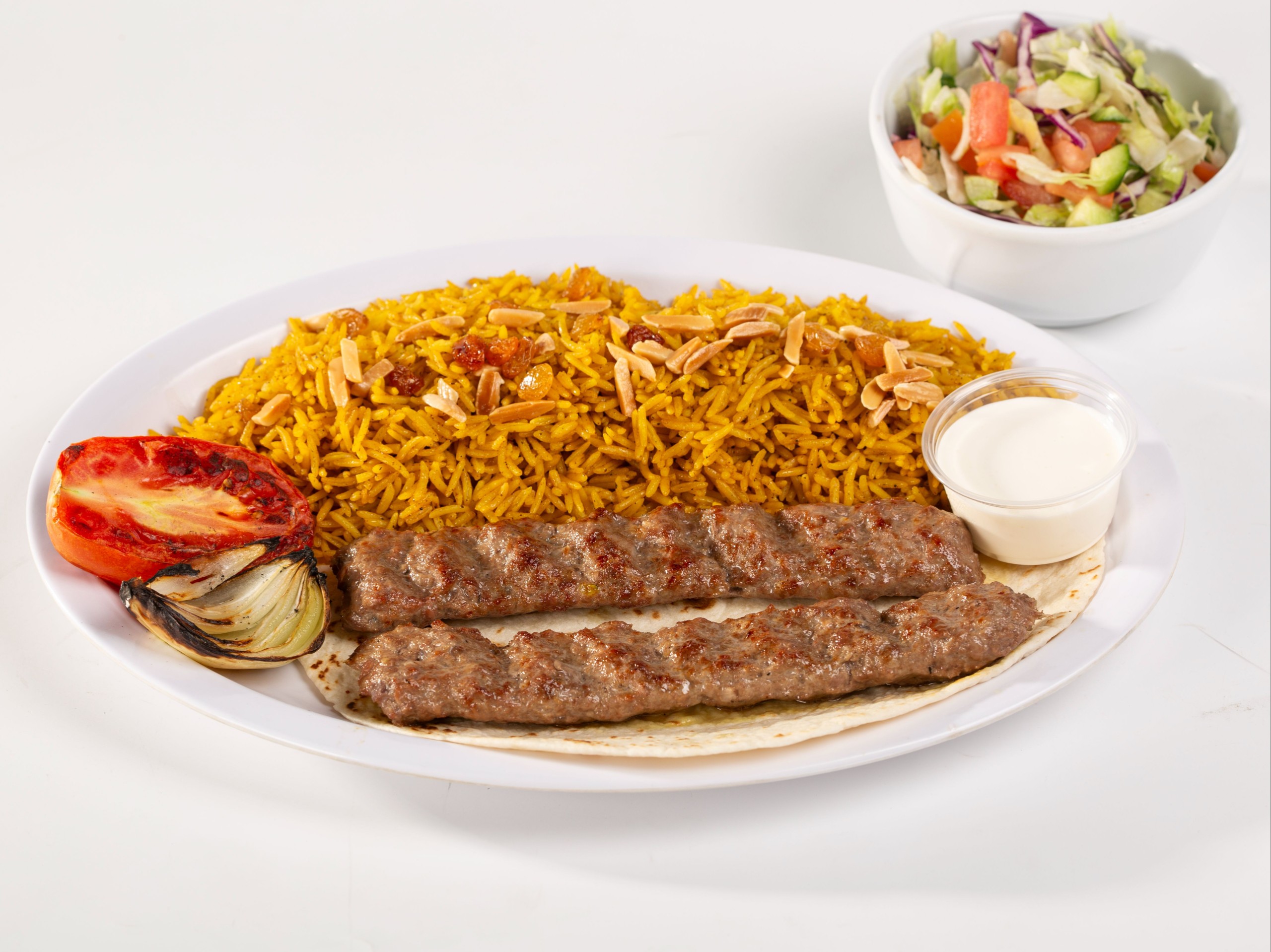 Beef Kebab Plate / طبق كباب لحم.