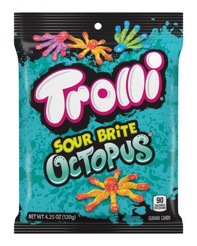 Trolli Sour Brite Octopus  Assorted Flavors 4.25 Oz.
