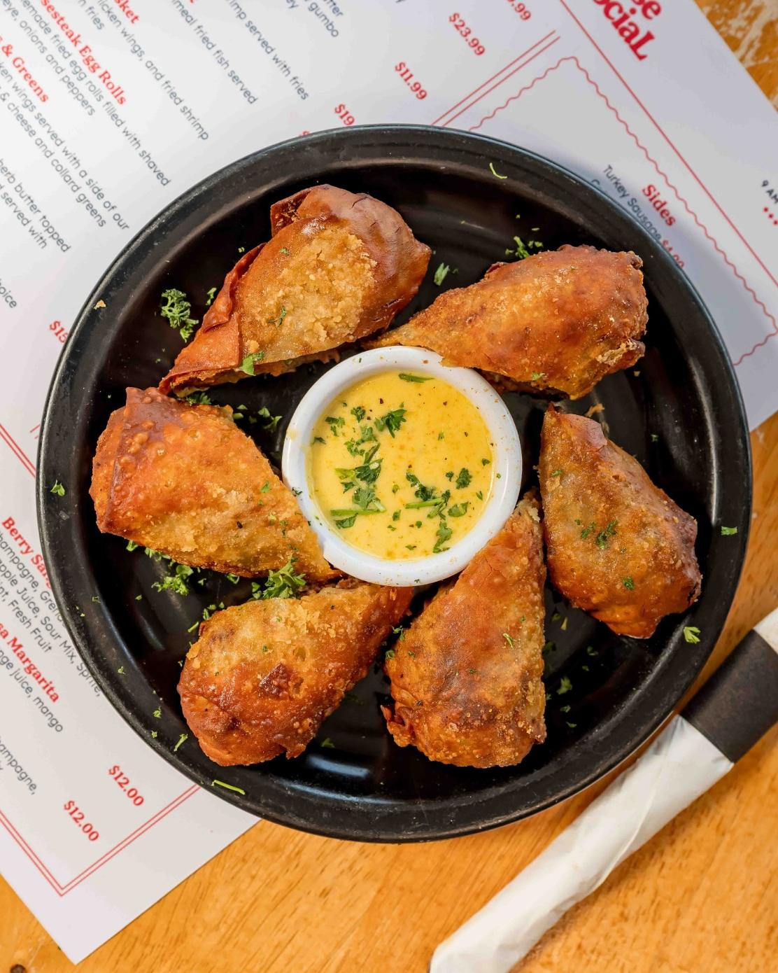 Cheesesteak Egg rolls.