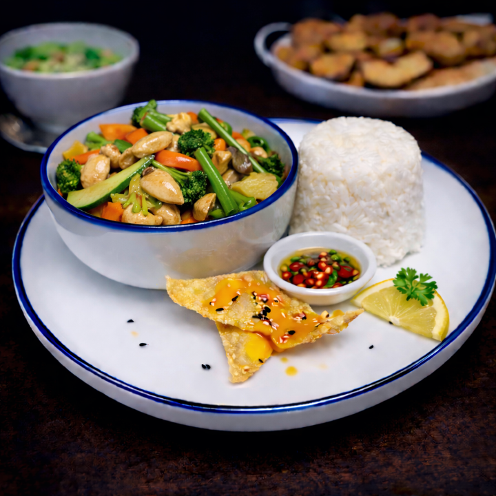 L-Mixed Veg + Rice.