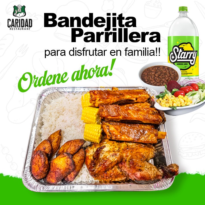 FAMILY meal: Grilled Meats Tray - Bandejita Parrillera.