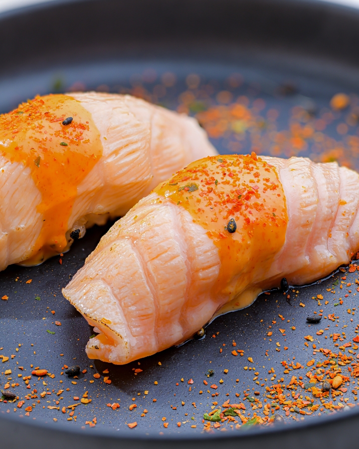 Seared Salmon Nigiri.