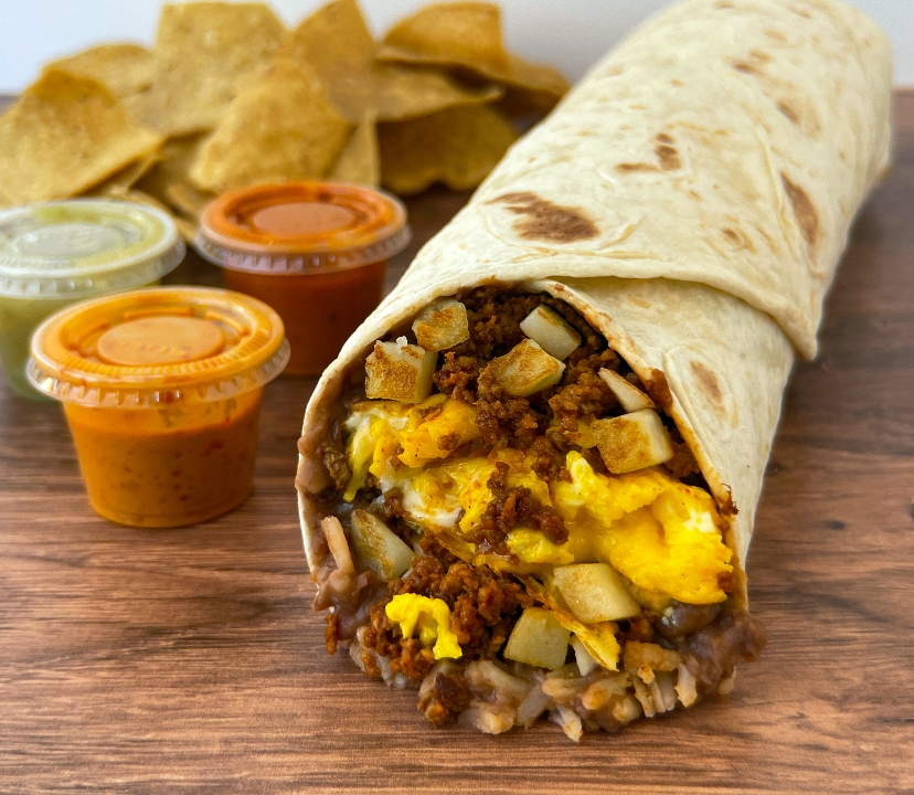 #11 Chorizo y Papa Burrito.