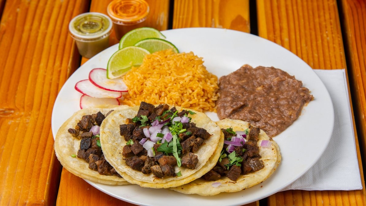 Lengua Taco Platter.