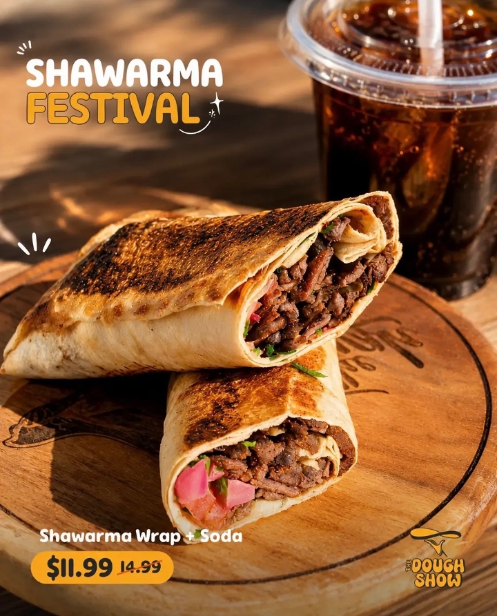 Beef Shawarma Wrap + Soda (LS).
