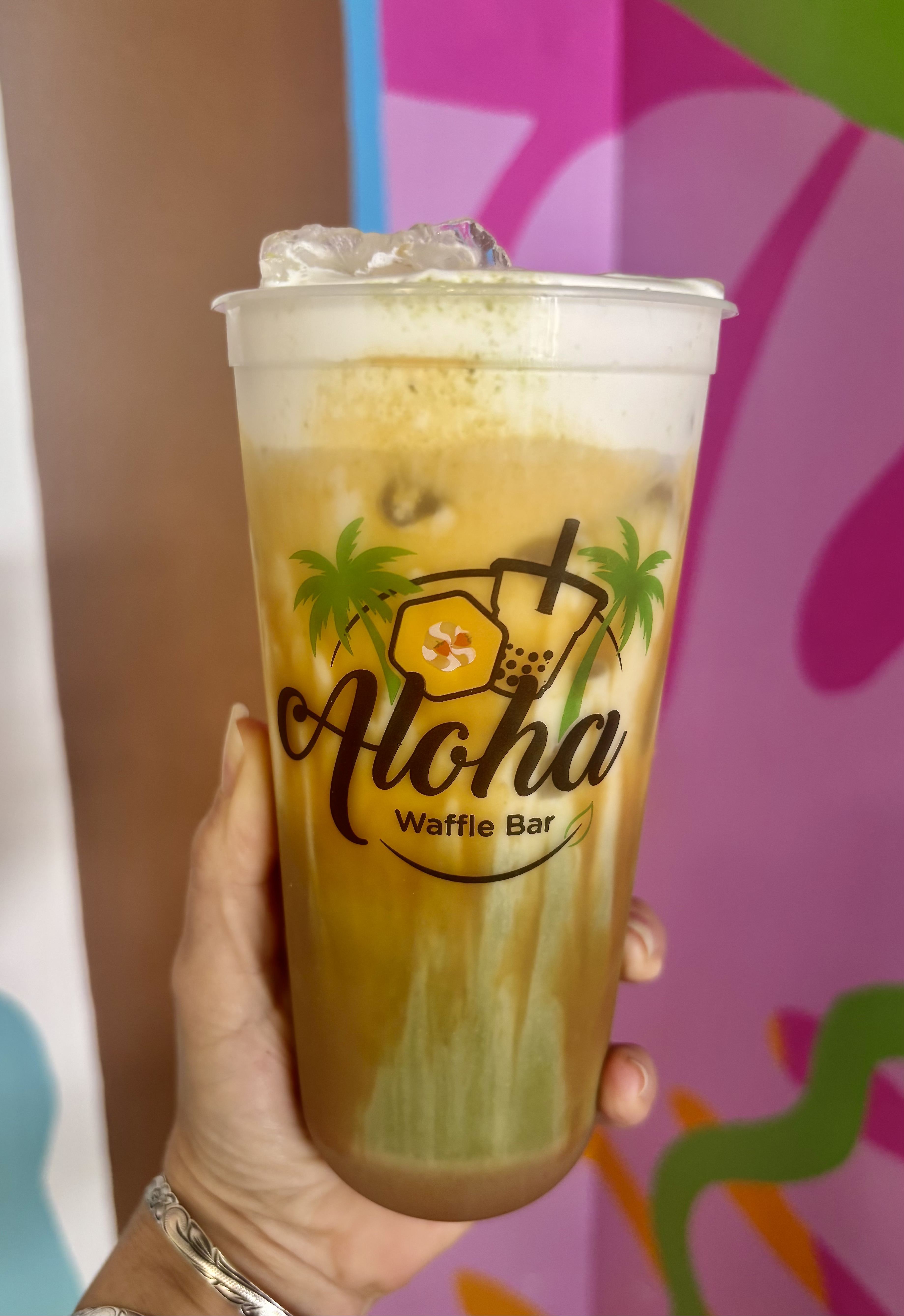 Caramel Apple Matcha Latte.
