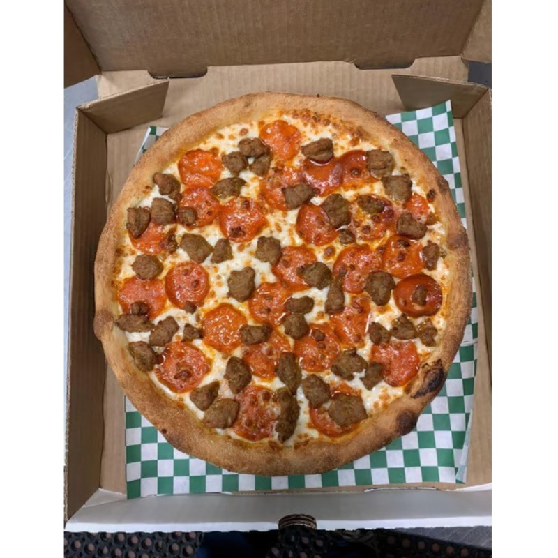 Deep Pan Plant-Based All Meat Pizza.