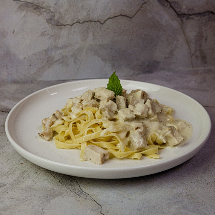 Fettuccine Chicken Alfredo.