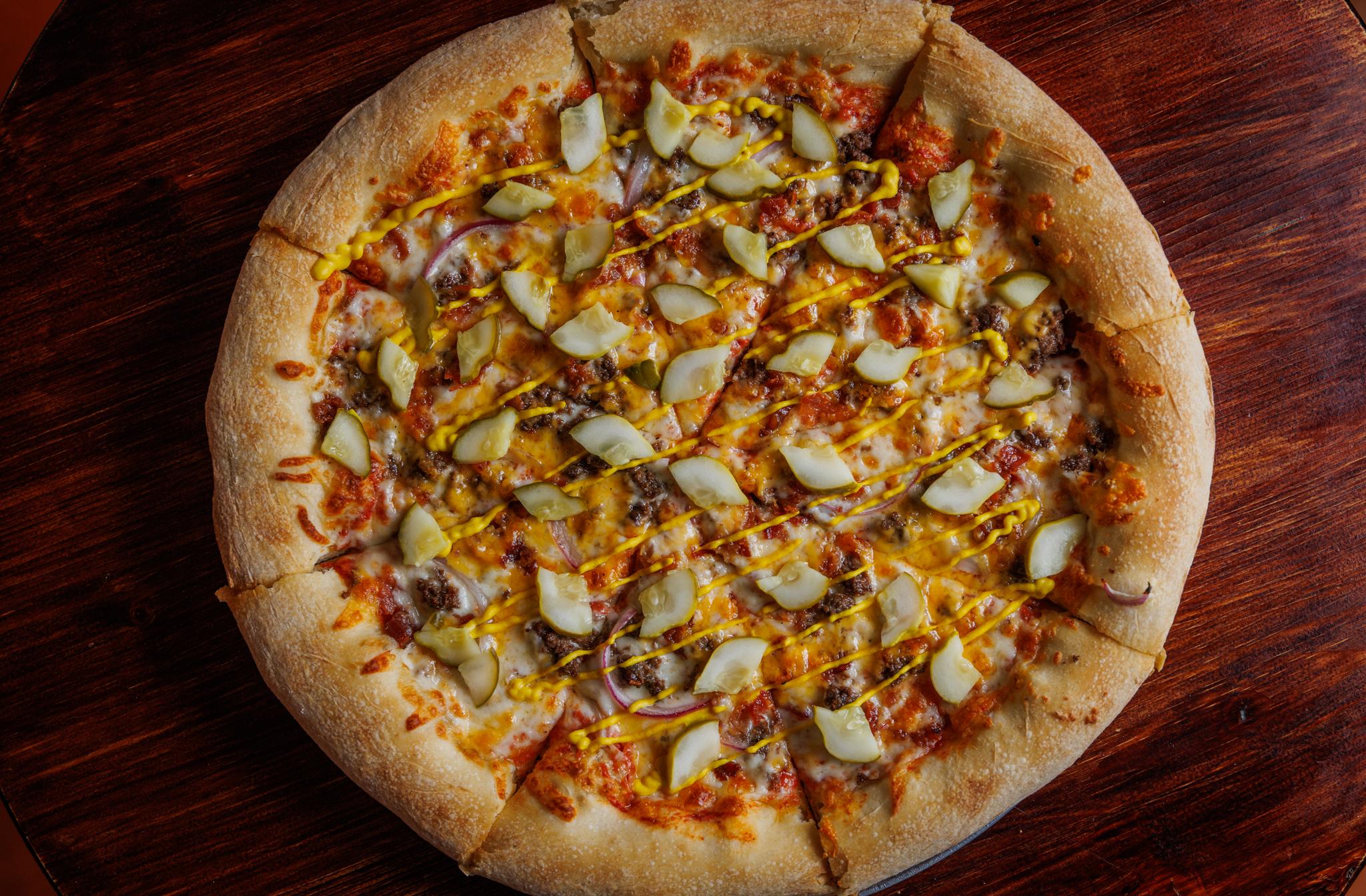 14" Pie Quarter Pounder w/Cheese.