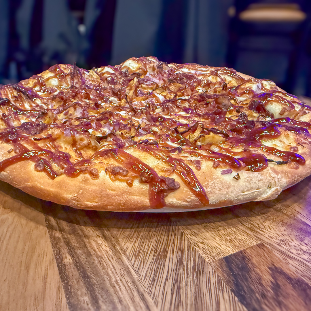 BBQ Chicken Pizza.