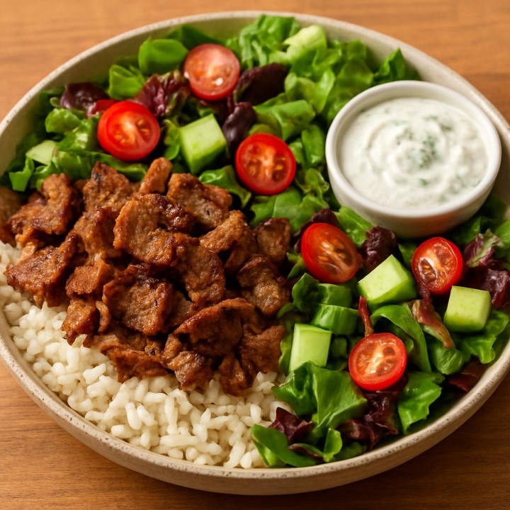 Gyro Rice Bowl.