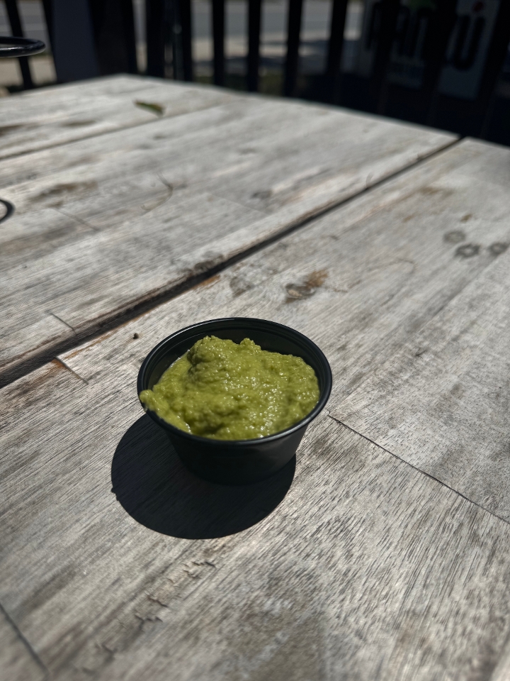 Green Chili Hot Sauce.