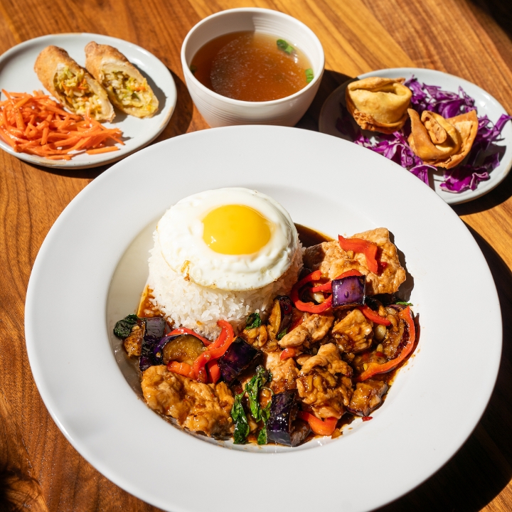 Spicy Eggplant Lunch Special.