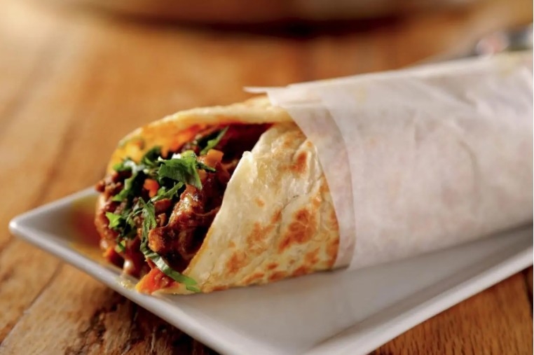 Shrimp Kathi Roll.