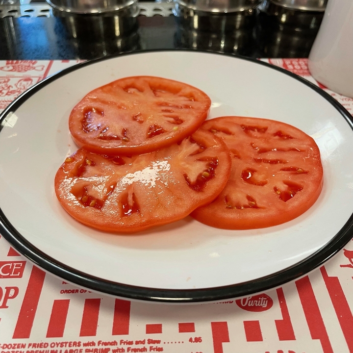 Side Sliced Tomato.