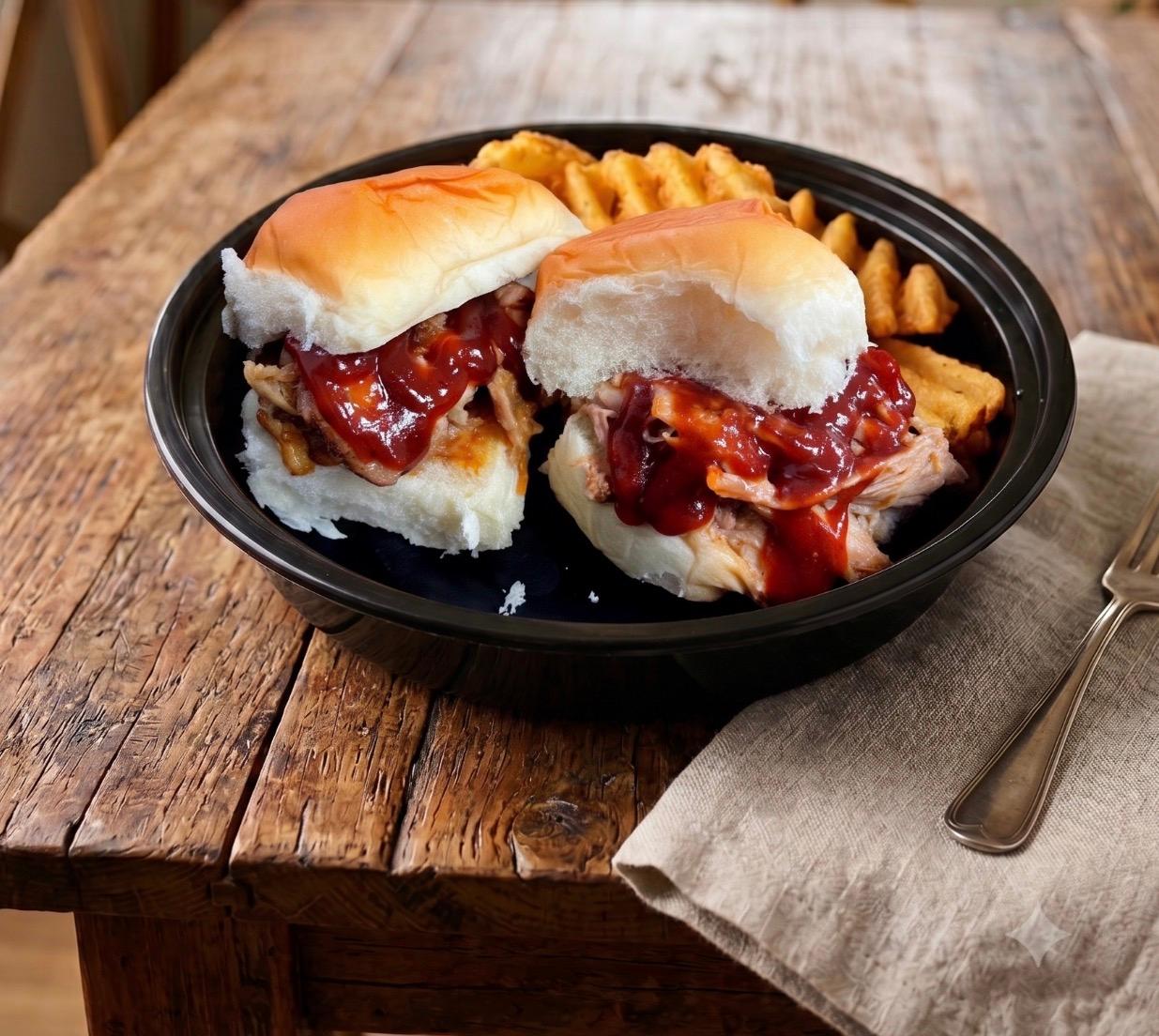 BBQ Pork Sliders.