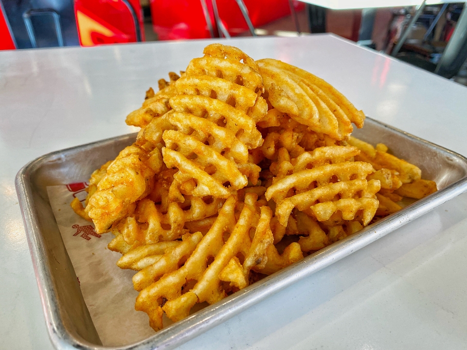 Large Seasoned Waffle Fries.