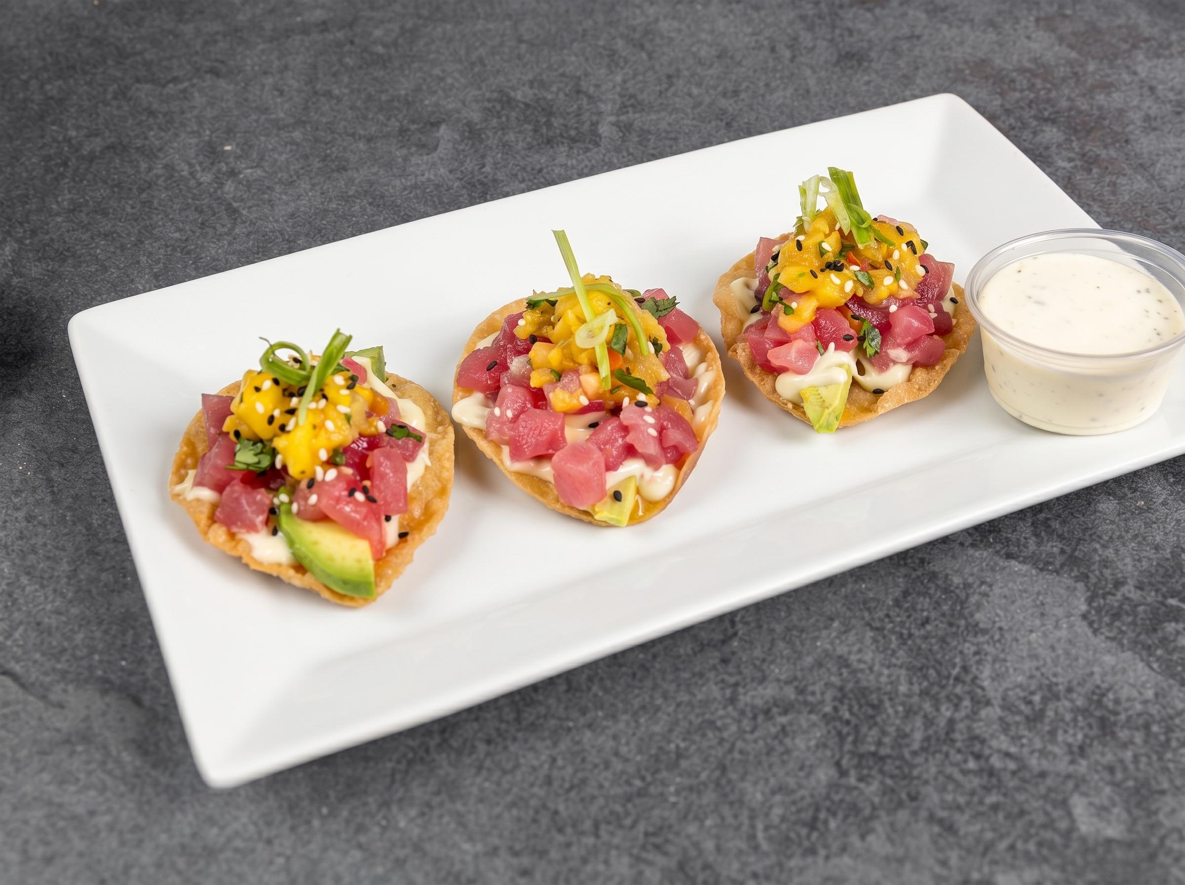 Ahi Poke Tostadas.
