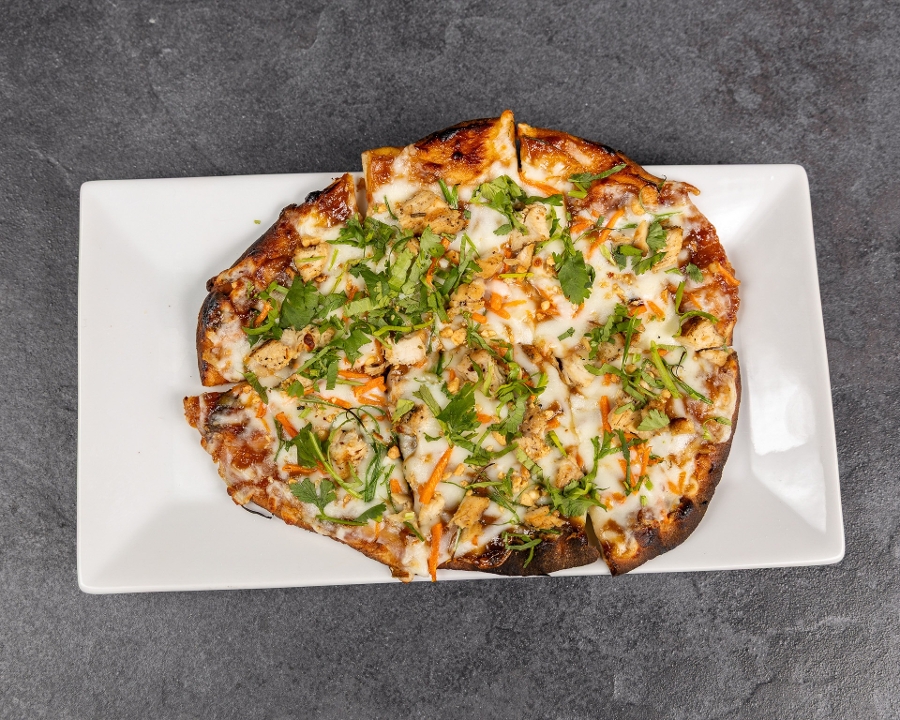 Chicken Pesto Alfredo Flatbread.