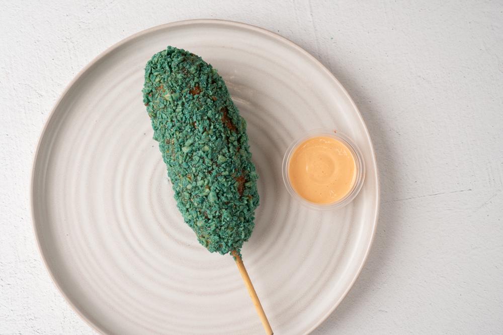 Blue Takis Corn Dog.