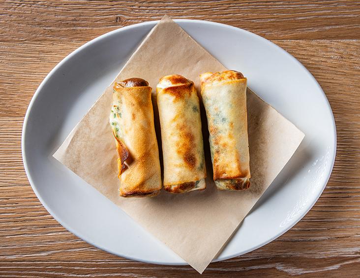 Cheese & Parsley Spring Rolls.