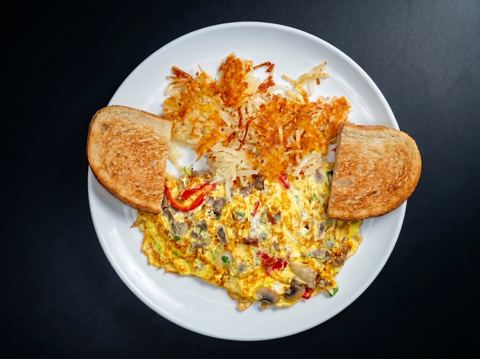 Chicken Fajita Omelet.