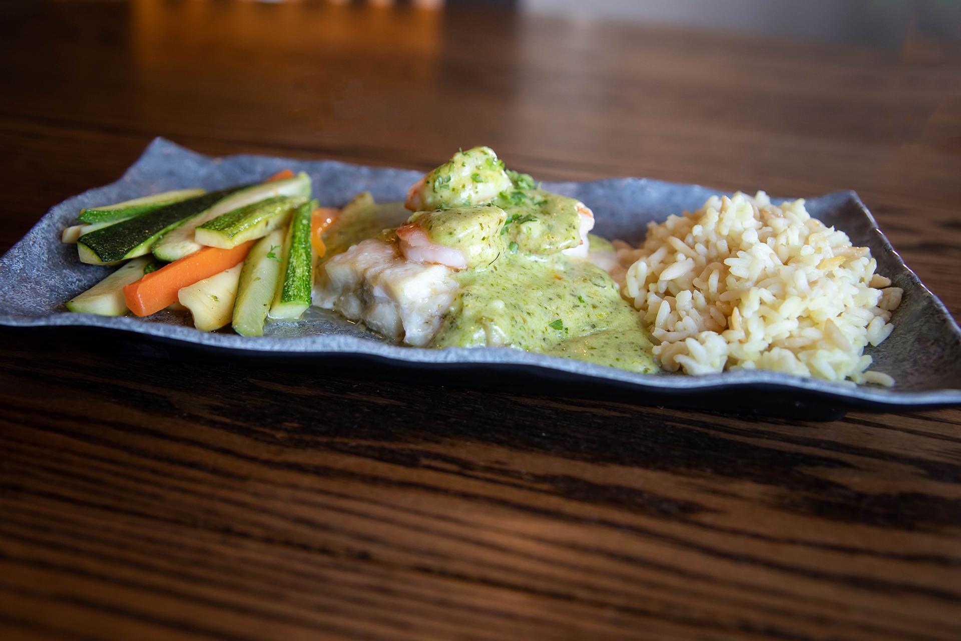 Haddock Shrimp Pesto.