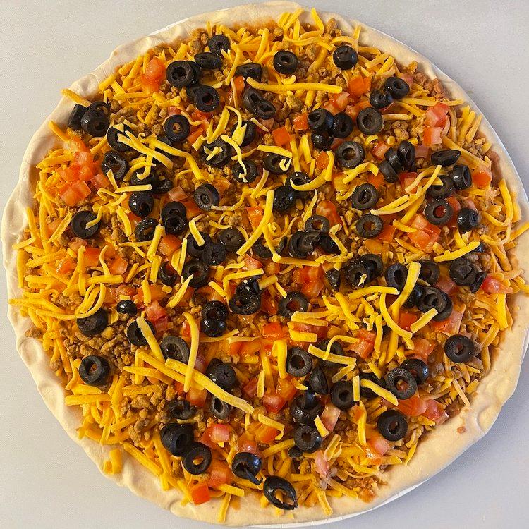 Miner's Taco Pizza.