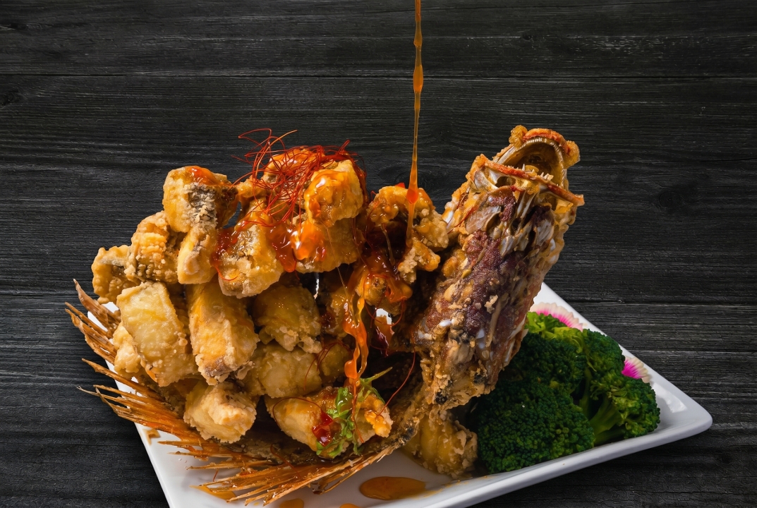 Whole snapper.