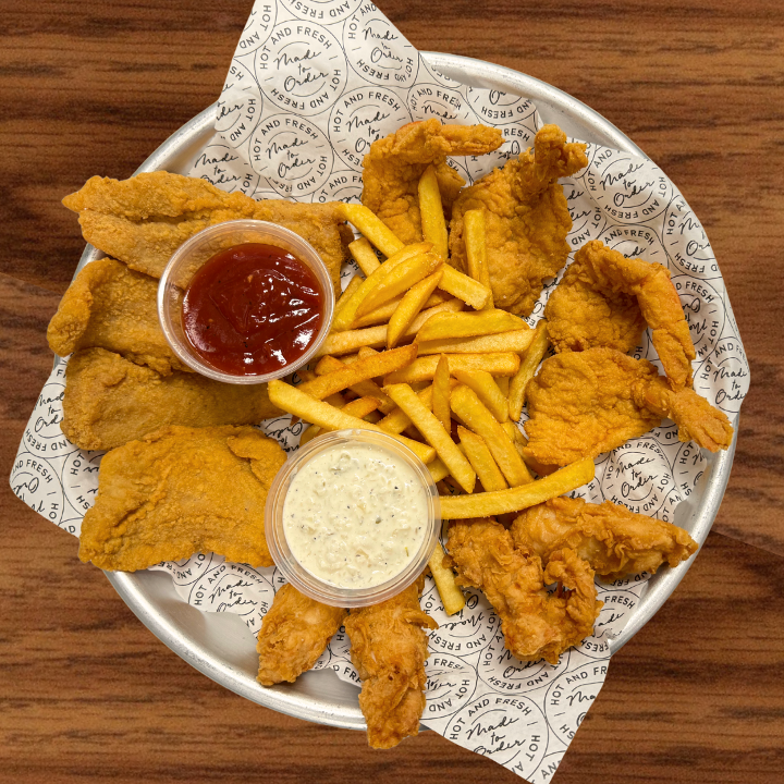 Shrimp, Fish, & Chicken Combo.