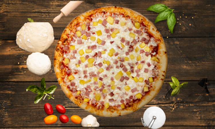 Large Hawaiian Pizza.
