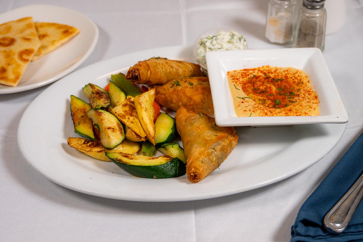 Spanakopita Plate (vegetarian).