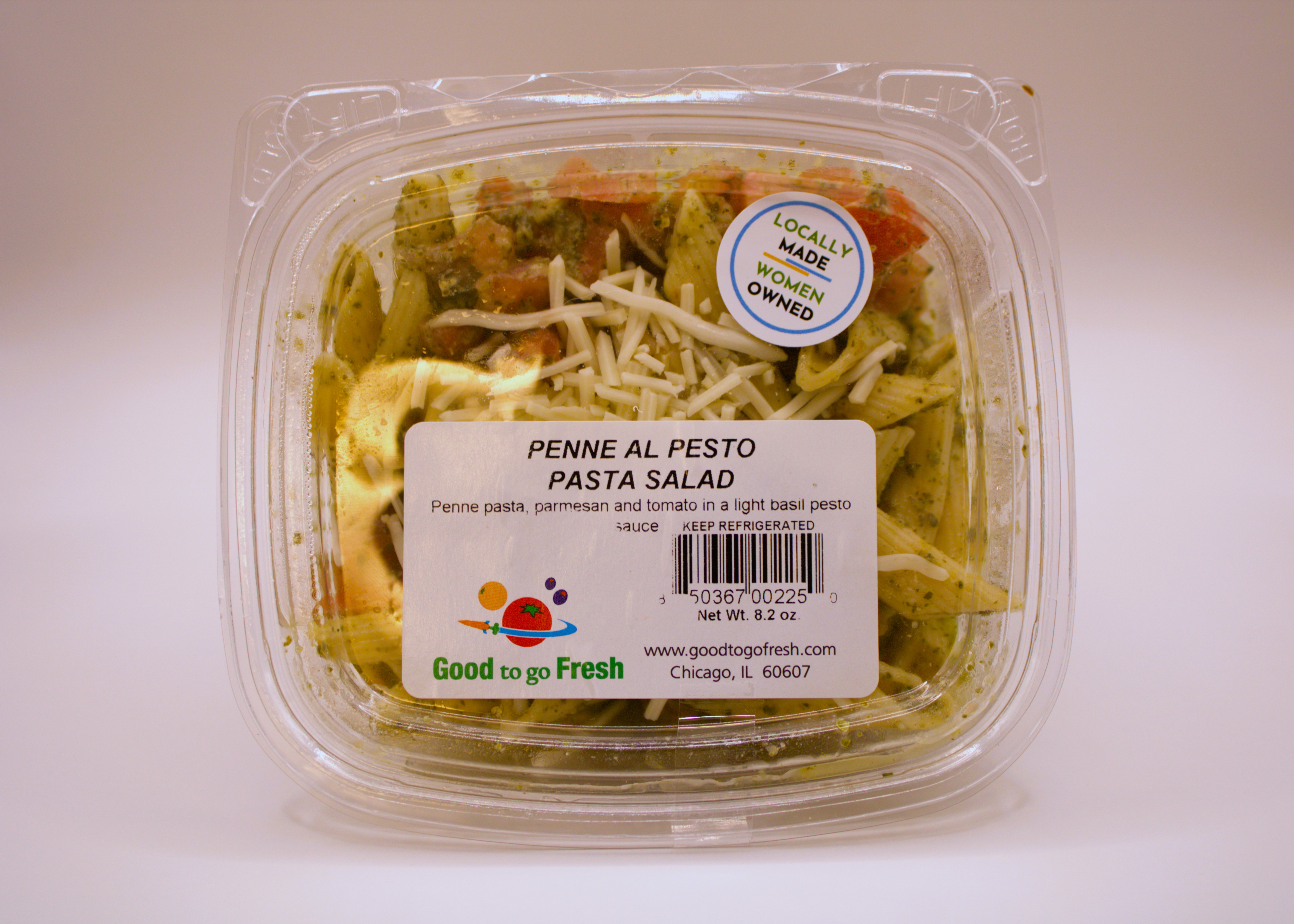 Penne al Pesto Pasta Salad (V).