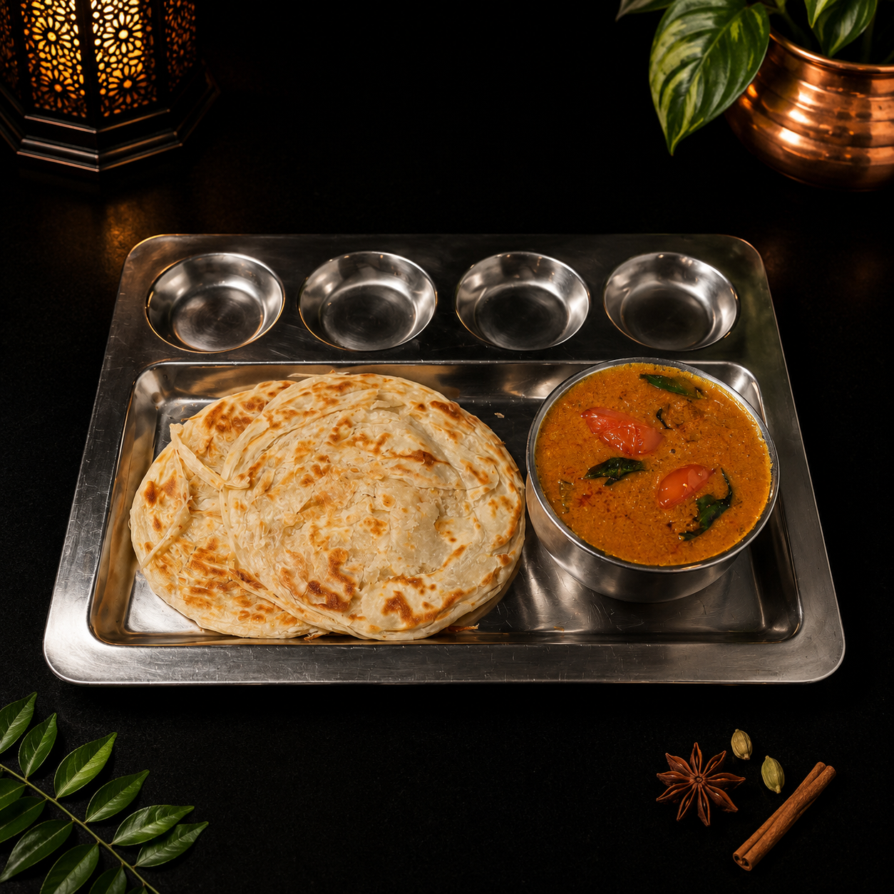 Paratha (2 pcs) W/ Salana.