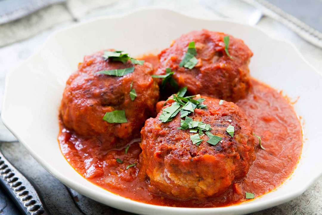 Top Sirloin Meatballs with Tomato Sauce (8oz).