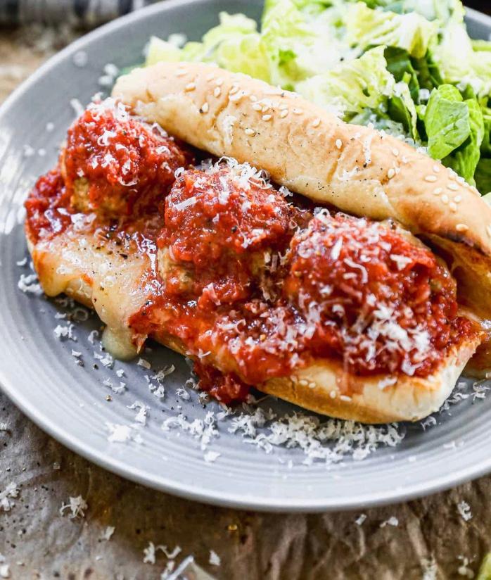 MEATBALL PARM HERO.