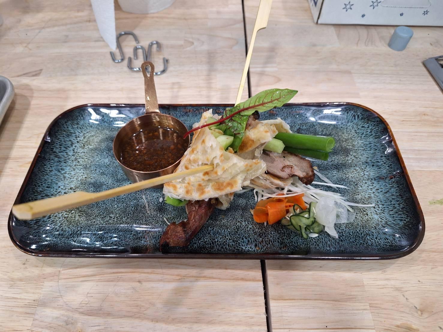 Duck Roti Wrapped.